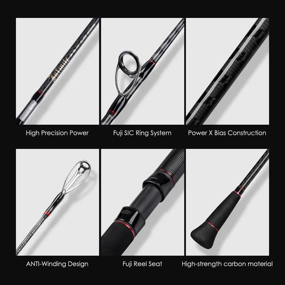 Wuji A6 Single Slow Shaking Iron Carbon Fishing Rod - view 4