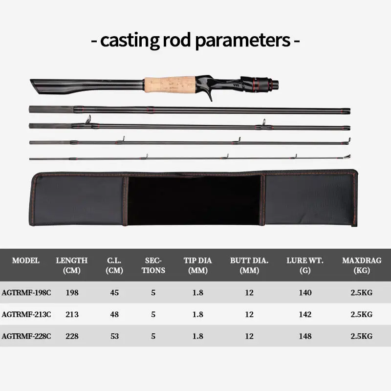 CHEERY Wholesale Lure Travel Fishing Fuji Carbon Spinning rods, Casting Rod, Travel fishing rod - view 2