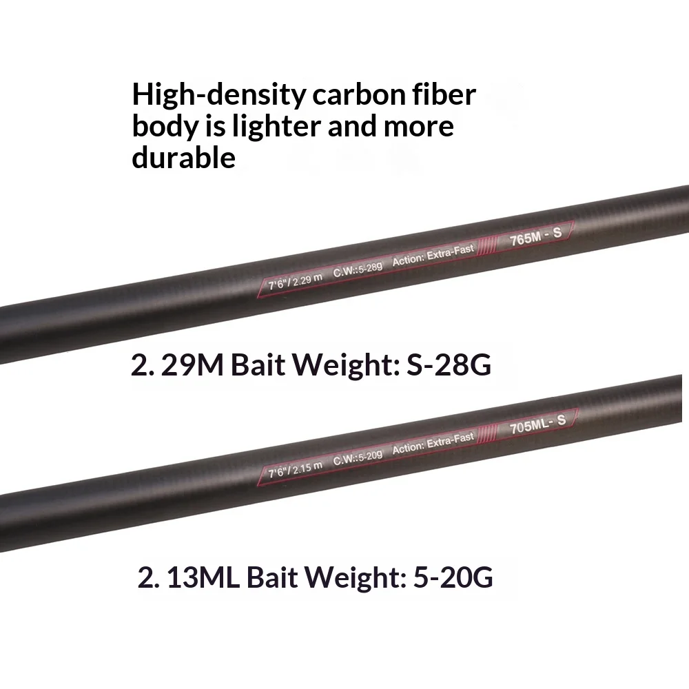 5 Portable Luya Rod Carbon Fiber None None - view 9