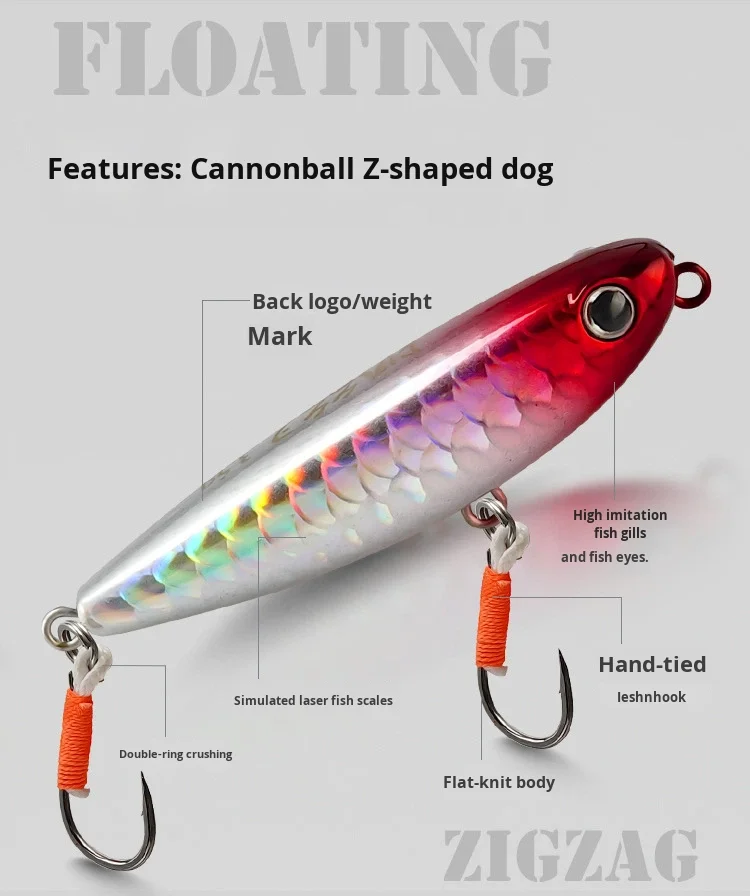 Cheery New Cannonball Son Dog Live ABS Pencil Lure - view 7