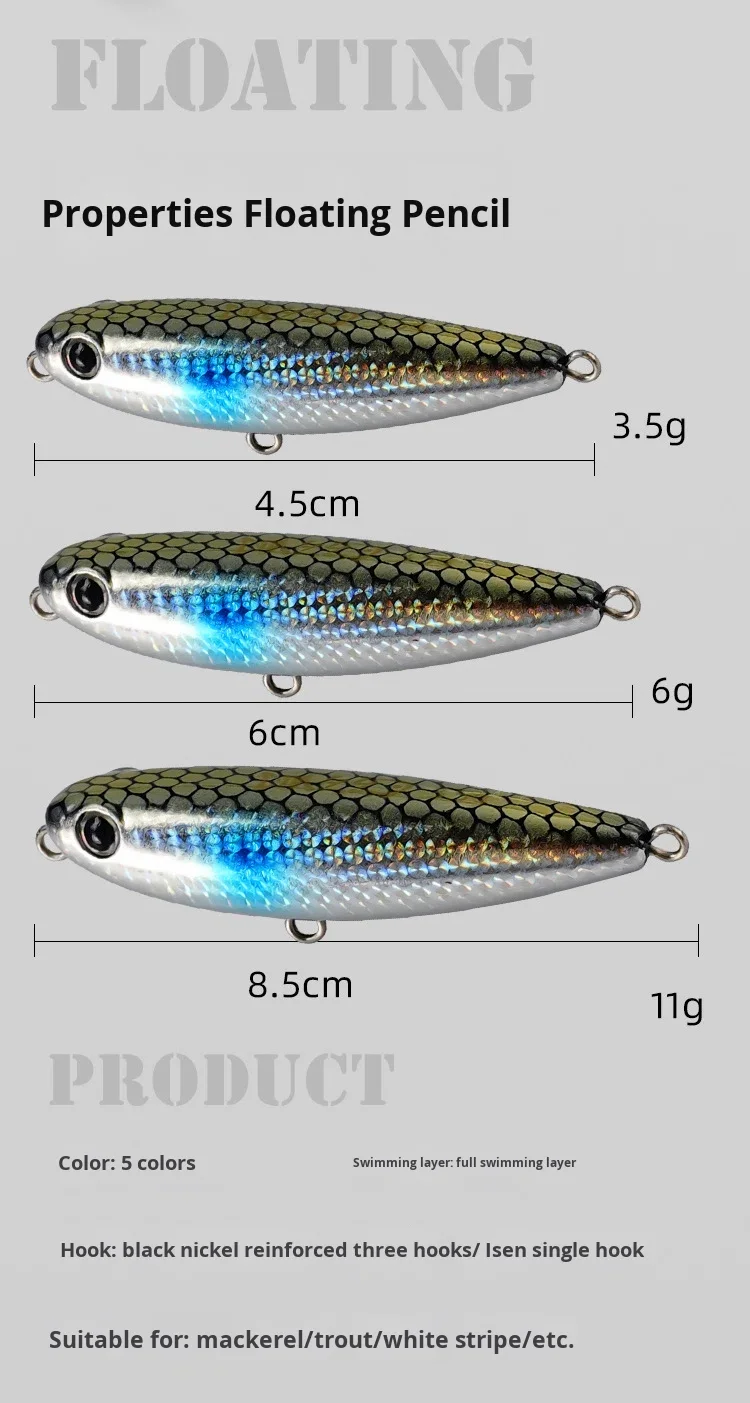 Cheery New Cannonball Son Dog Live ABS Pencil Lure - view 8
