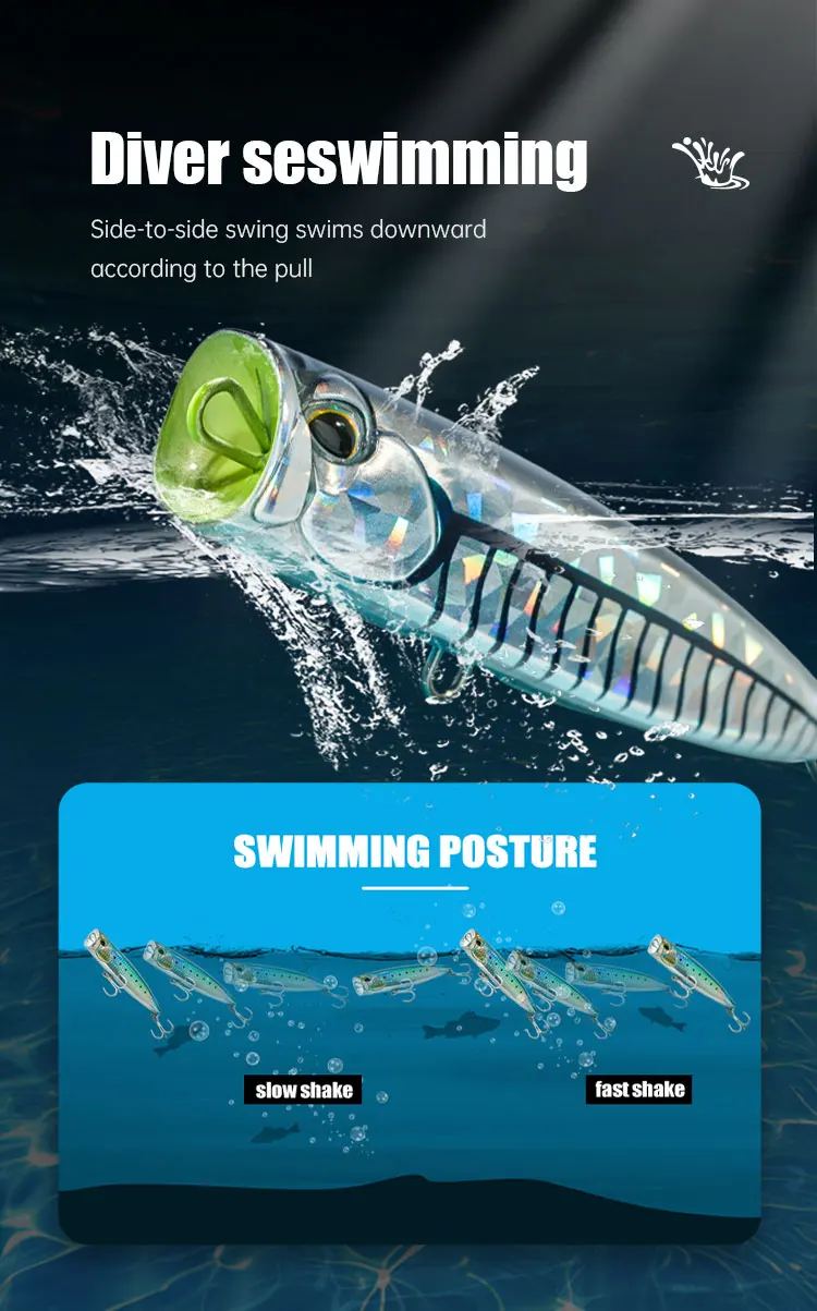 Cheery ABS Plastic Hard Slim Popper ABS Popper Lure - view 9