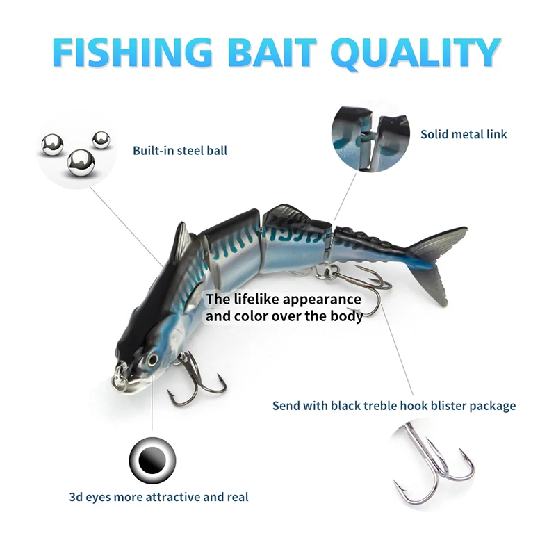 Cheery Mackerel Bait Multi Joint Swimming Silicone Various - view 12