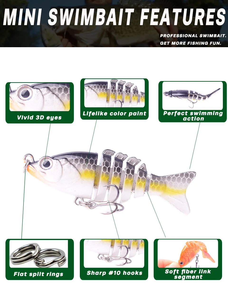 Cheery 6cm 4 7g Realistic Multi ABS Swimbait - view 8