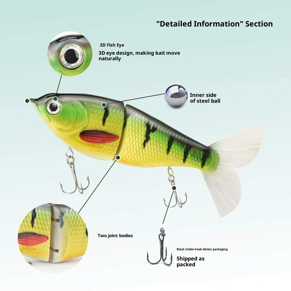 S Shaped Swimming Slow Sinking Multi Plastic Lure Accessories - view 8