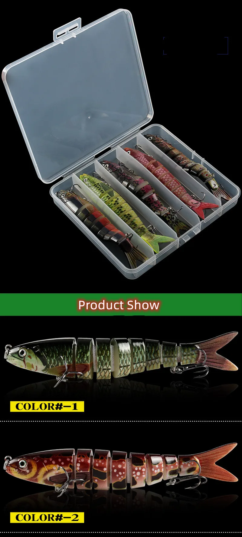 Cheery Wholesale 135mm 20G Jointed Swim ABS Swimbait - view 9