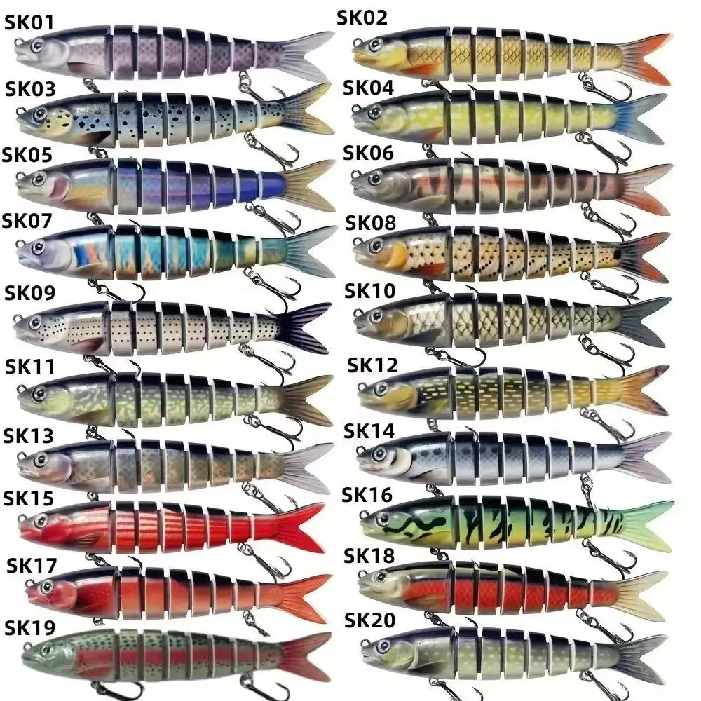 Cherry Bass Trout Multi Jointed Swimbait Plastic Jerkbait - view 5