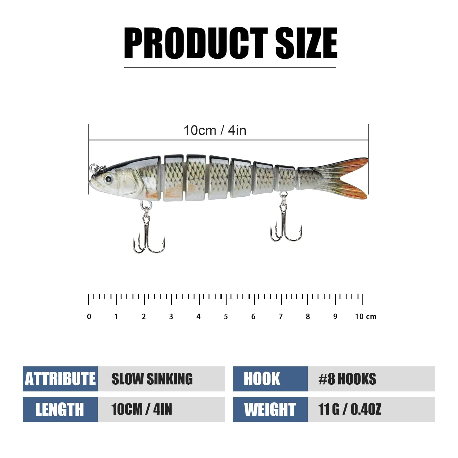Cherry Bass Trout Multi Jointed Swimbait Plastic Jerkbait - view 11