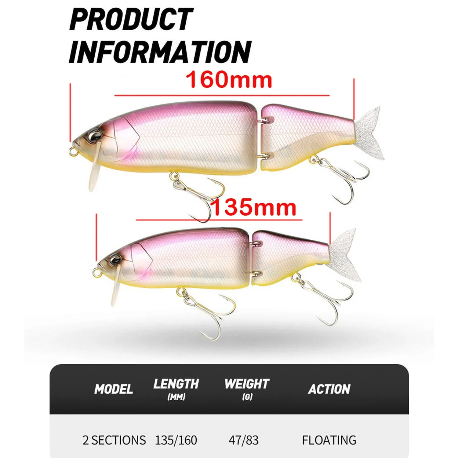 Cheery 135MM 160MM 190MM Wobblers Fishing ABS, ABS Hard Lure - view 11