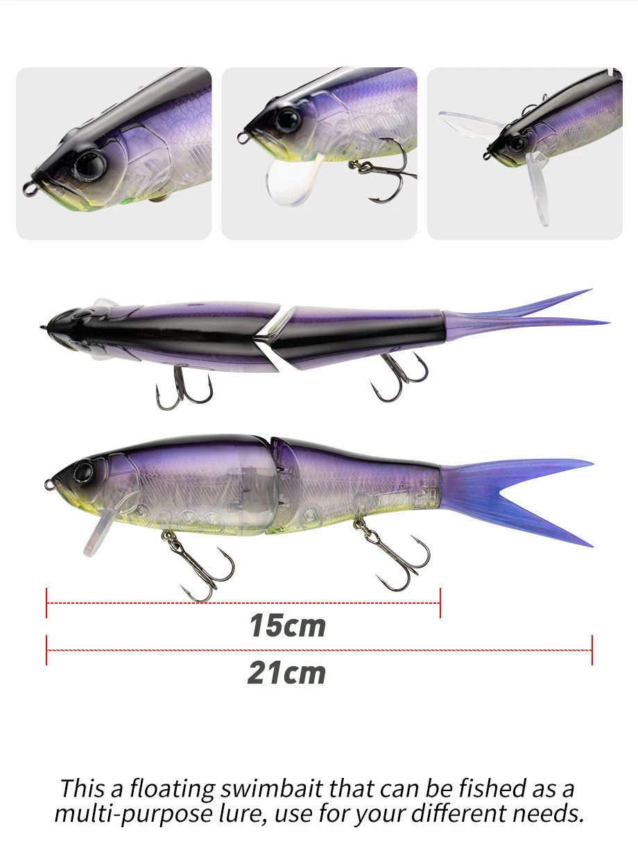 Cheery 210mm 64g Predator Multi Jointed ABS Plastic Hard Lure - view 10