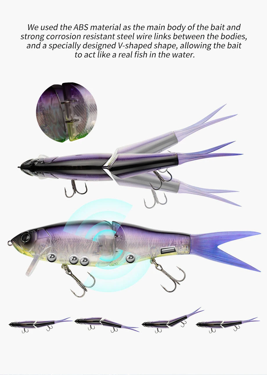 Cheery 210mm 64g Predator Multi Jointed ABS Plastic Hard Lure - view 17