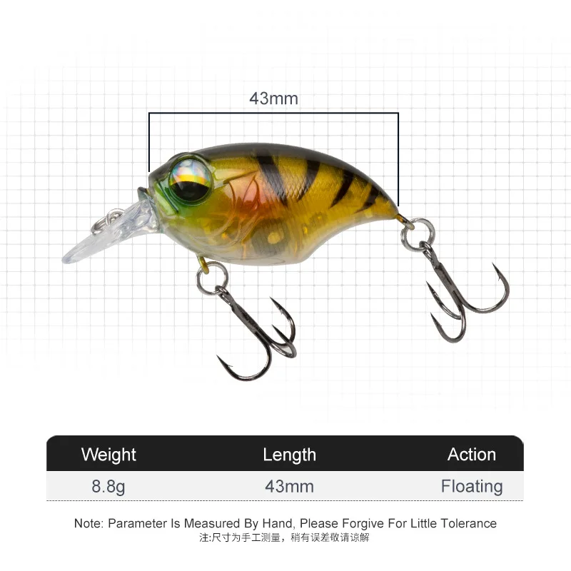 8 8g 43mm Crank Lure with ABS Crankbait - view 2