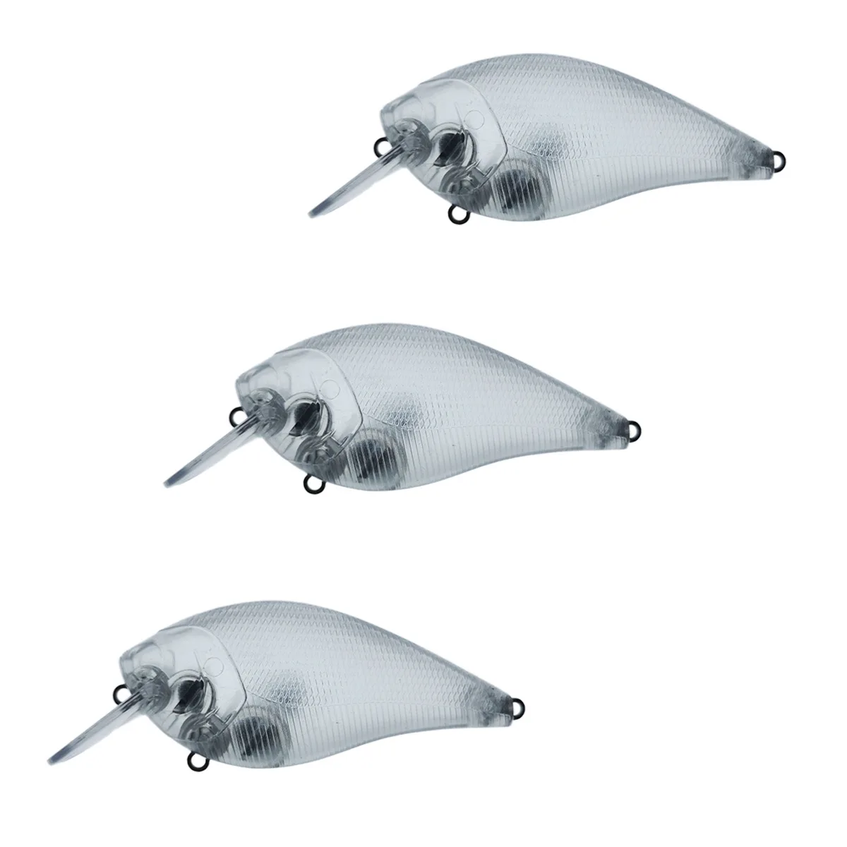 Unpainted Crank Fishing Lure Bait Wobbler ABS Minnow Lure, Lure Accessories - view 2