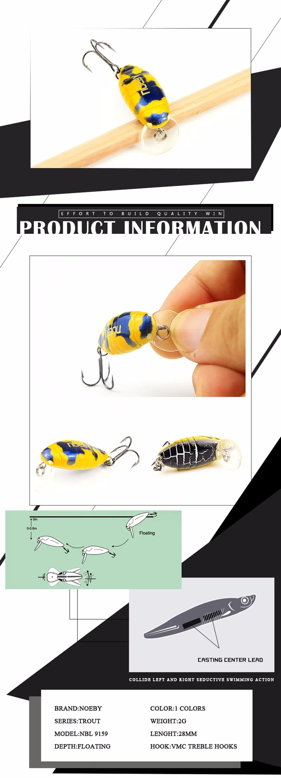 CHEERY Fly Lure Small Size Trout ABS Various - view 8