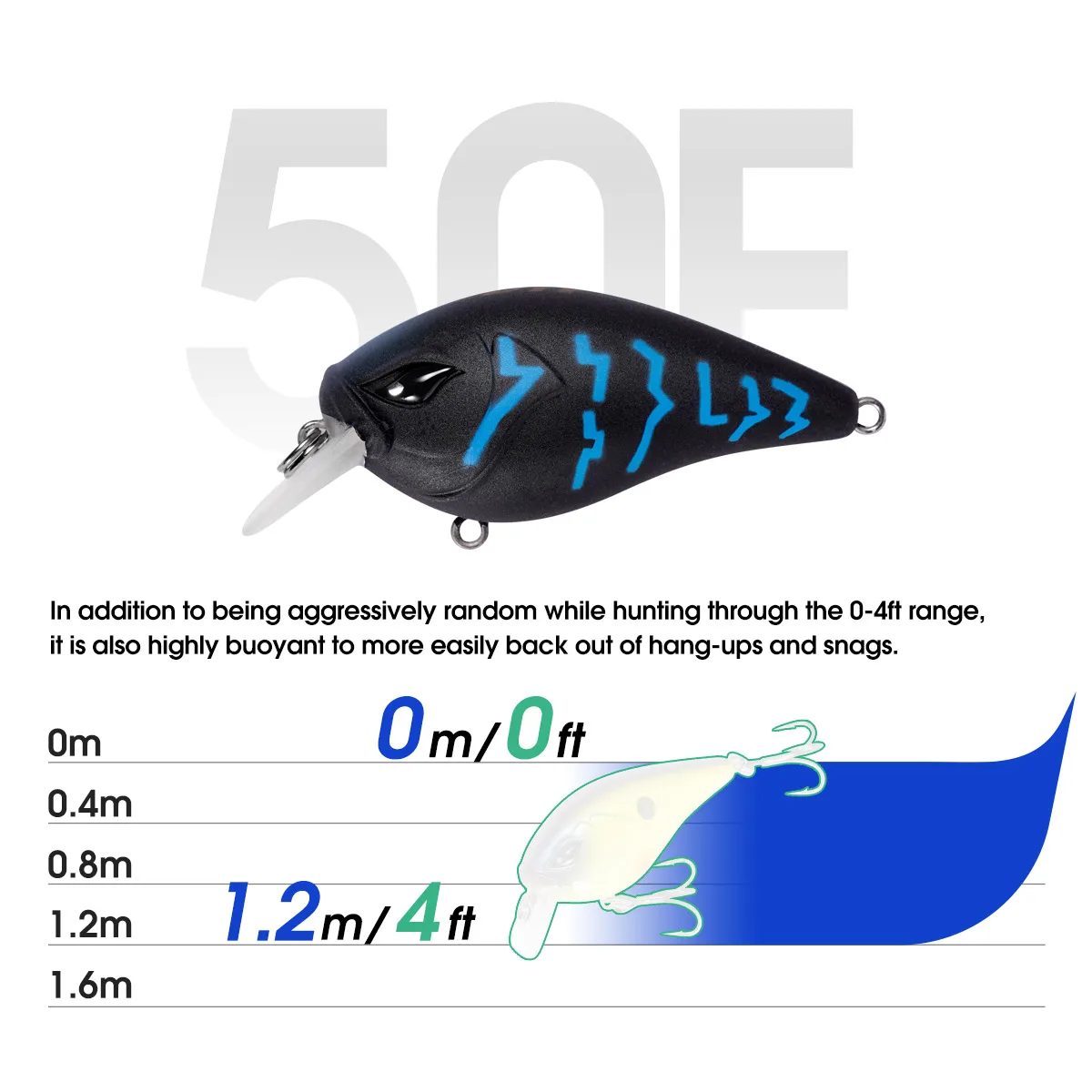 CHEERY Bass Crankbait Trout Magnet Square Stainless Steel, ABS, Various Lure Accessories - view 3