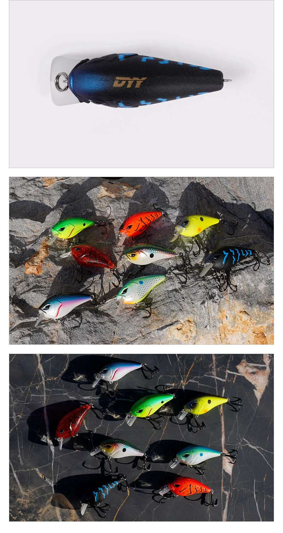 CHEERY Bass Crankbait Trout Magnet Square Stainless Steel, ABS, Various Lure Accessories - view 12