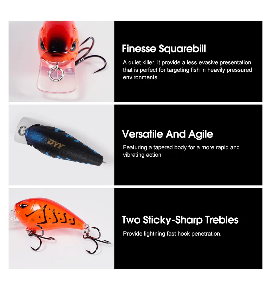 CHEERY Bass Crankbait Trout Magnet Square Stainless Steel, ABS, Various Lure Accessories - view 13