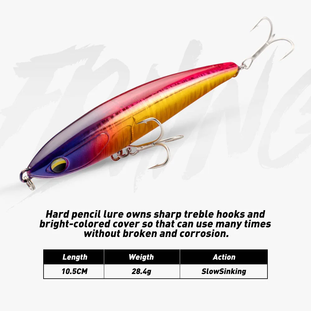 Cheery New 105mm 28 4g Long ABS Pencil Lure - view 4