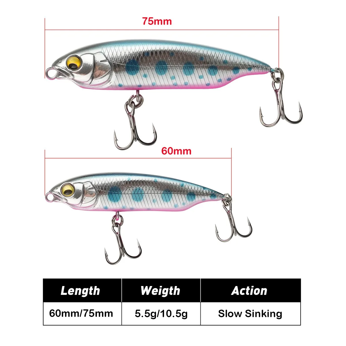 Cheery New 60mm 75mm ABS Hard ABS Hard Lure - view 3