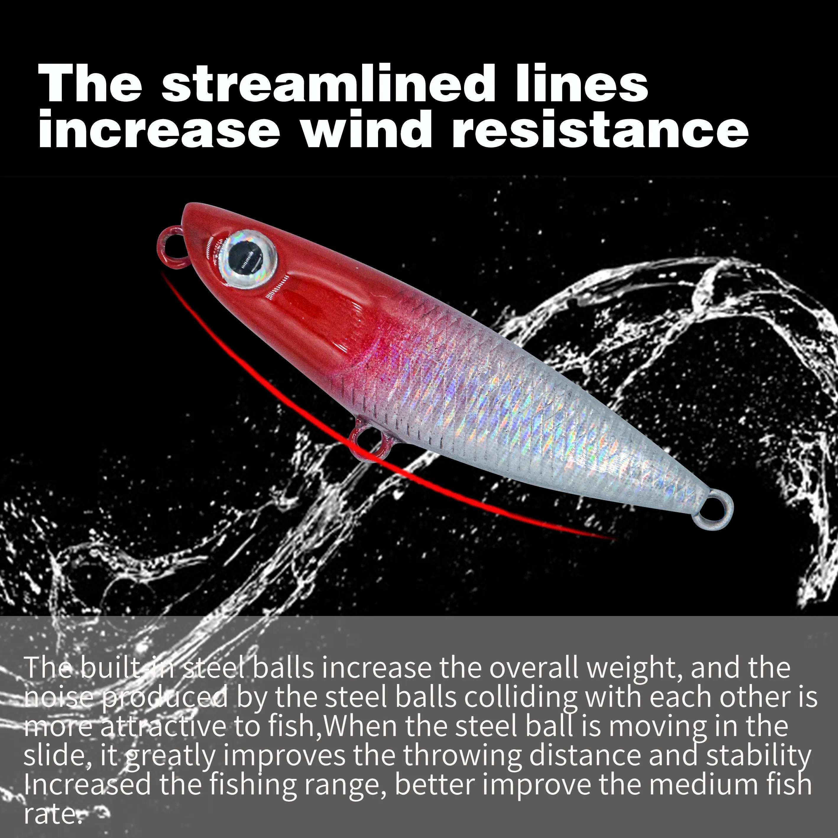 Wholesale 43mm 1 8g Top Water ABS Pencil Lure - view 5