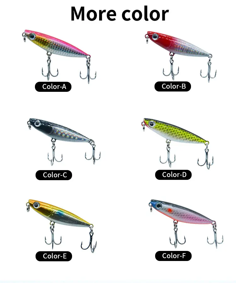 Wholesale 43mm 1 8g Top Water ABS Pencil Lure - view 7