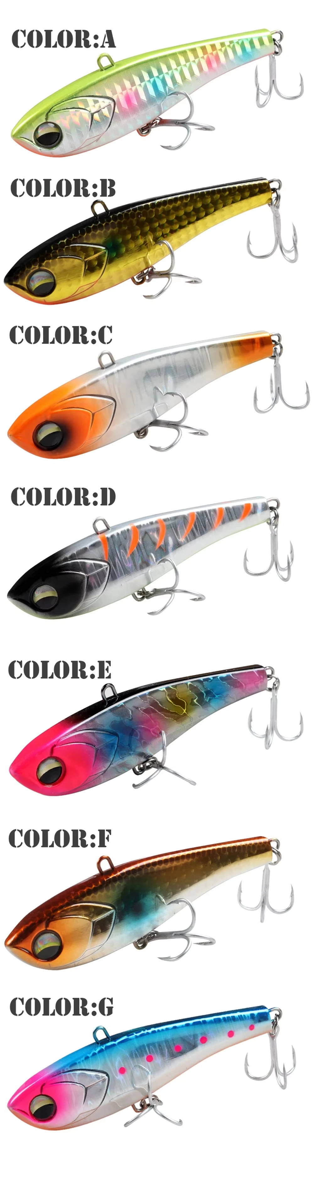 Cheery 70mm 16g 90mm 34g Sinking ABS Lipless Crankbait - view 11