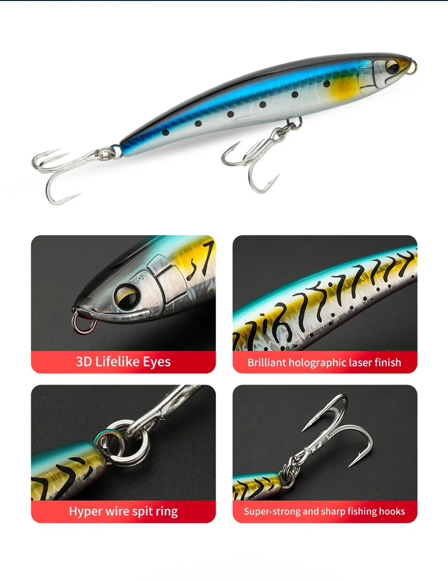 Cheery Stickbait Fishing Lure 160mm 66g Plastic Pencil Lure - view 16