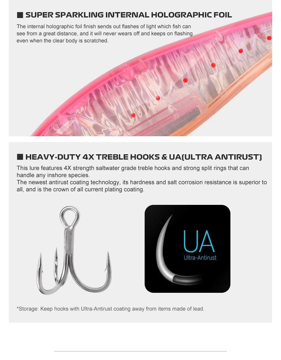 Saltwater Fishing Stickbait Offshore Inshore Big ABS Stickbait, Lure - view 11
