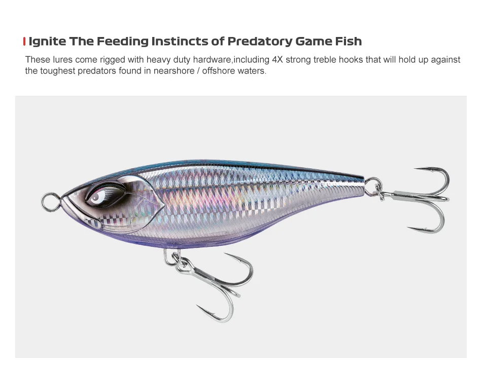 Saltwater Fishing Stickbait Offshore Inshore Big ABS Stickbait, Lure - view 15