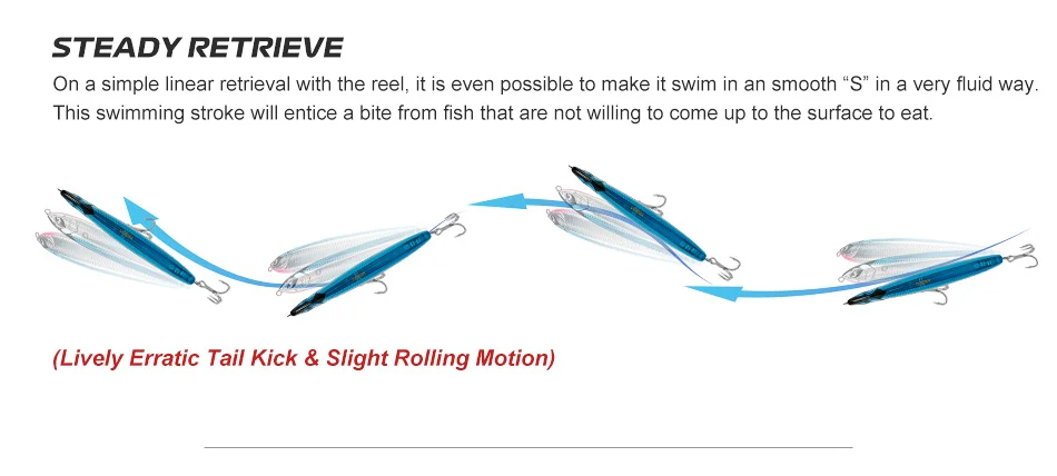 CHEERY Level Sinking Stickbait 160s 185s ABS Minnow Lure - view 11