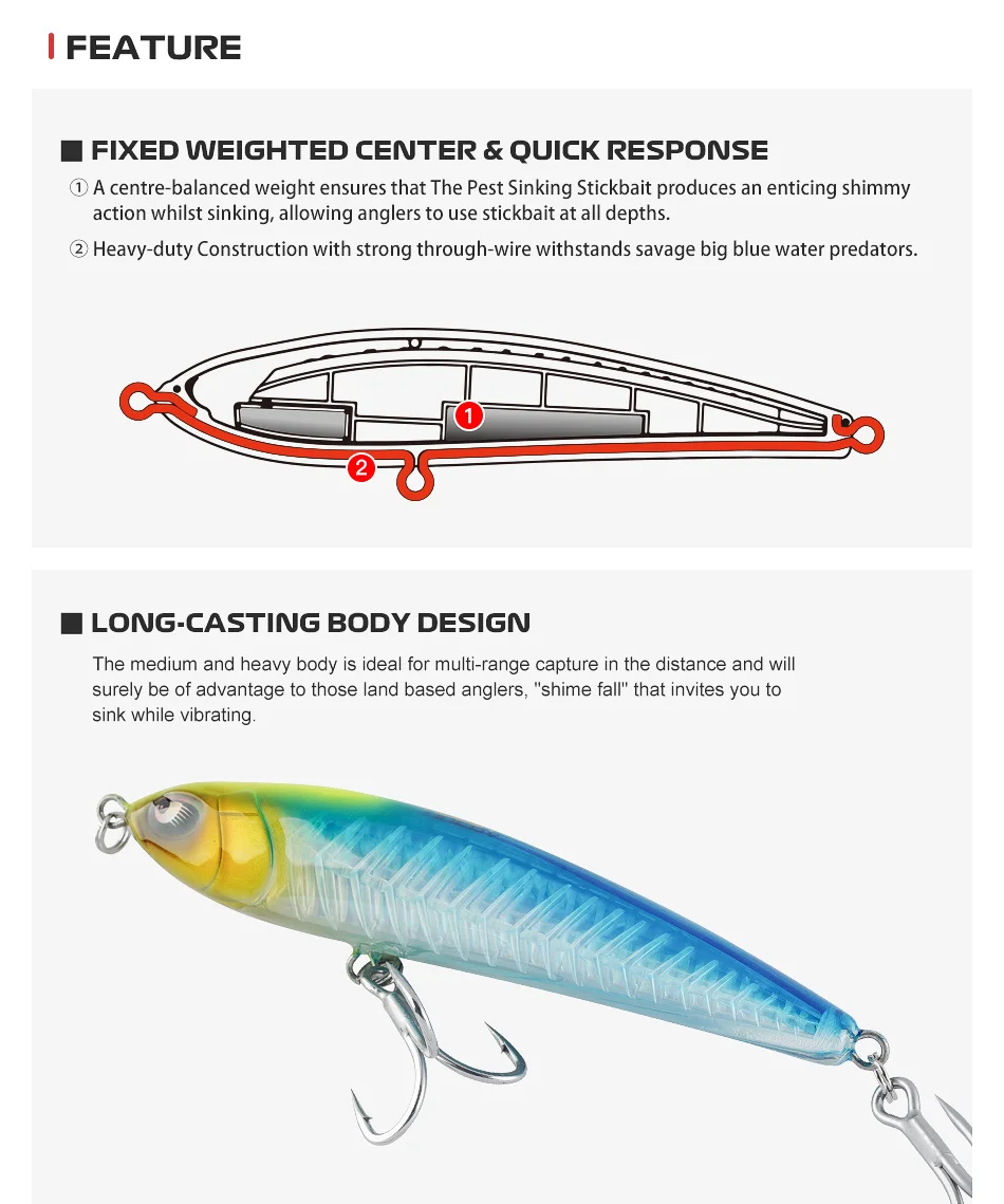CHEERY 160mm ABS Minnow Stickbait Topwater ABS Minnow Lure - view 11