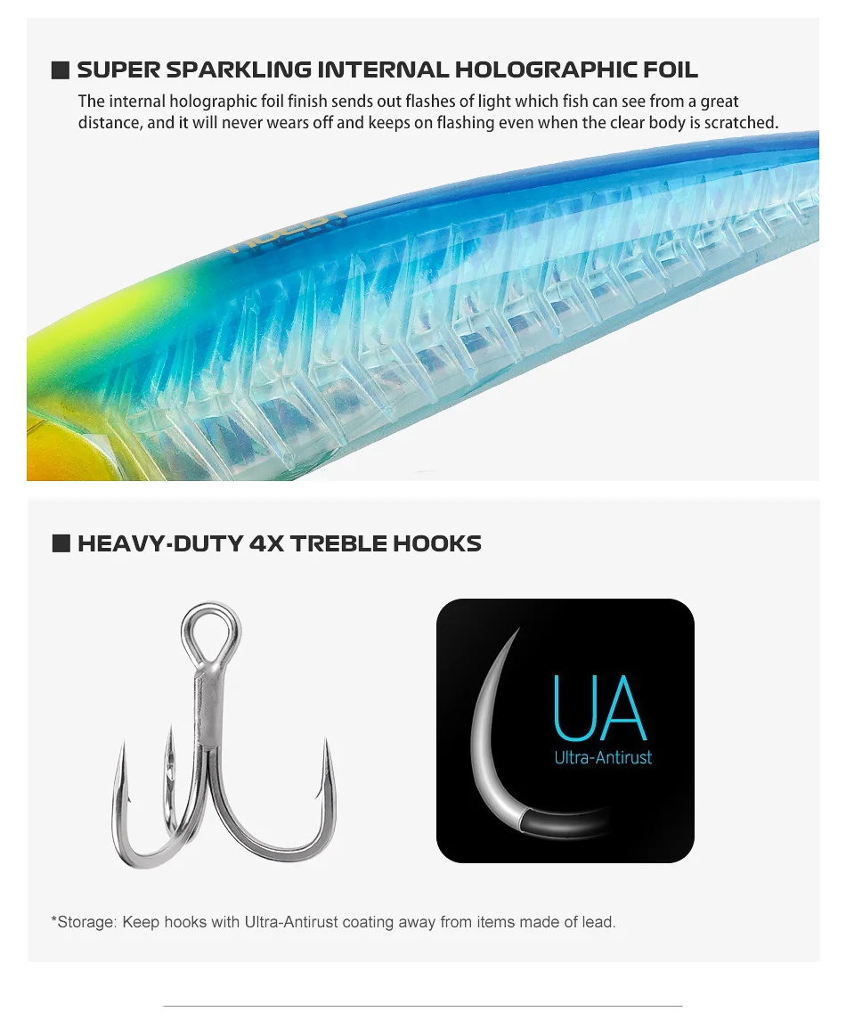 CHEERY 160mm ABS Minnow Stickbait Topwater ABS Minnow Lure - view 12