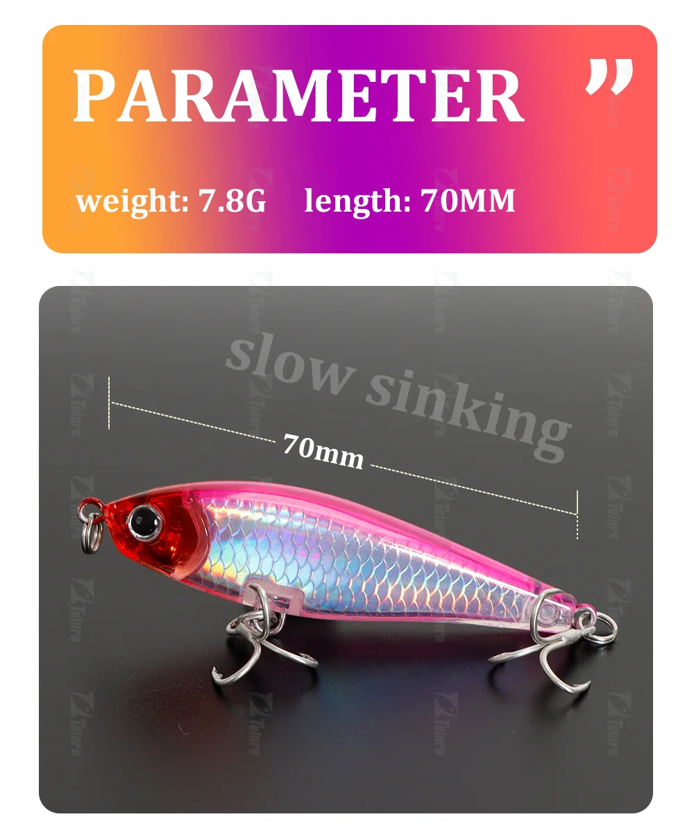 Minnow 70mm 7 8g Pencil Fishing Plastic Pencil Lure - view 8