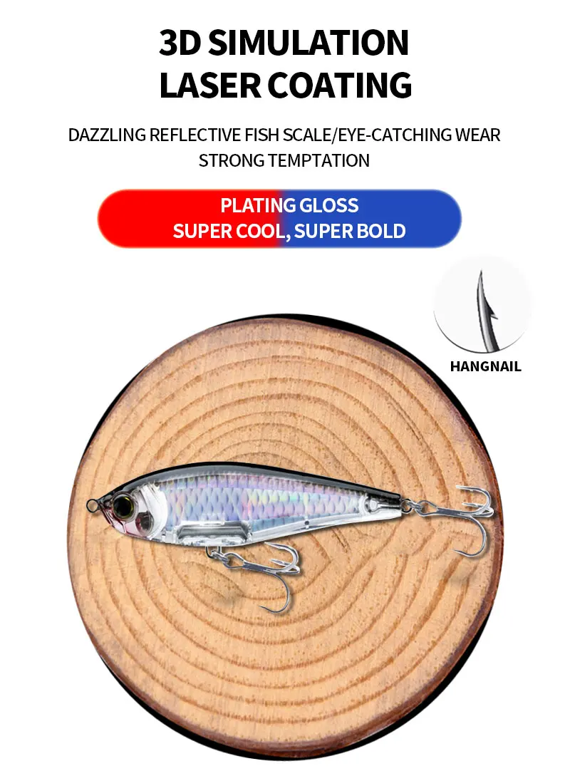 CHEERY 110mm 30g 3D Inshore Twitch ABS, ABS Plastic Pencil Lure - view 9