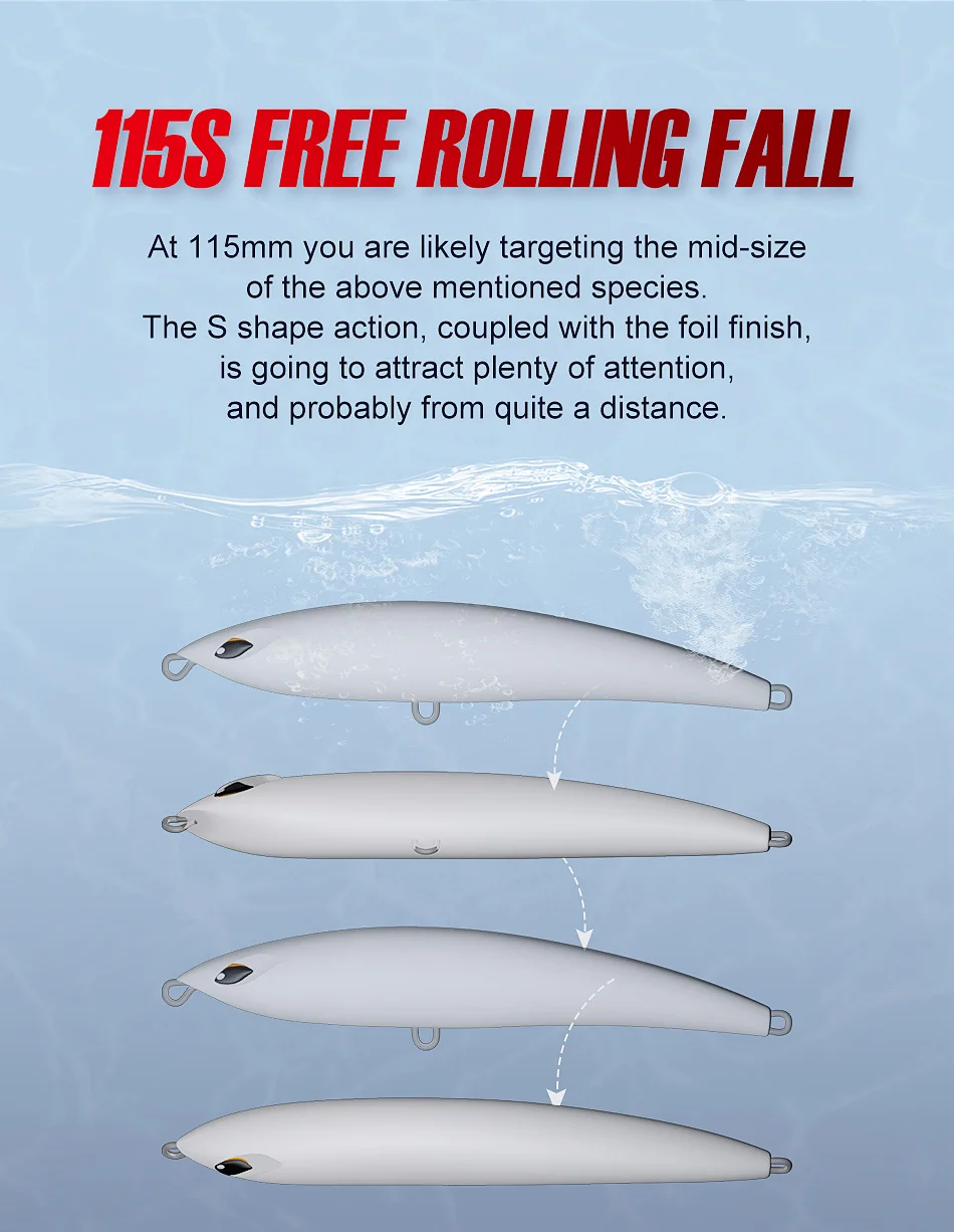 CHEERY Sinking Pencil Fishing Lure 115mm ABS Pencil Lure - view 8