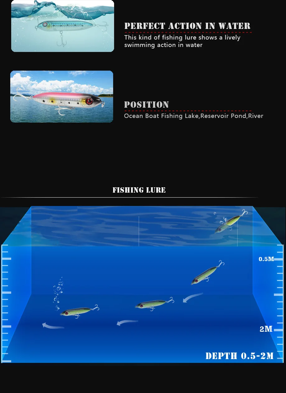Cheery Cheery 100mm 14g Hard Plastic Abs plastic Pencil Lure - view 10