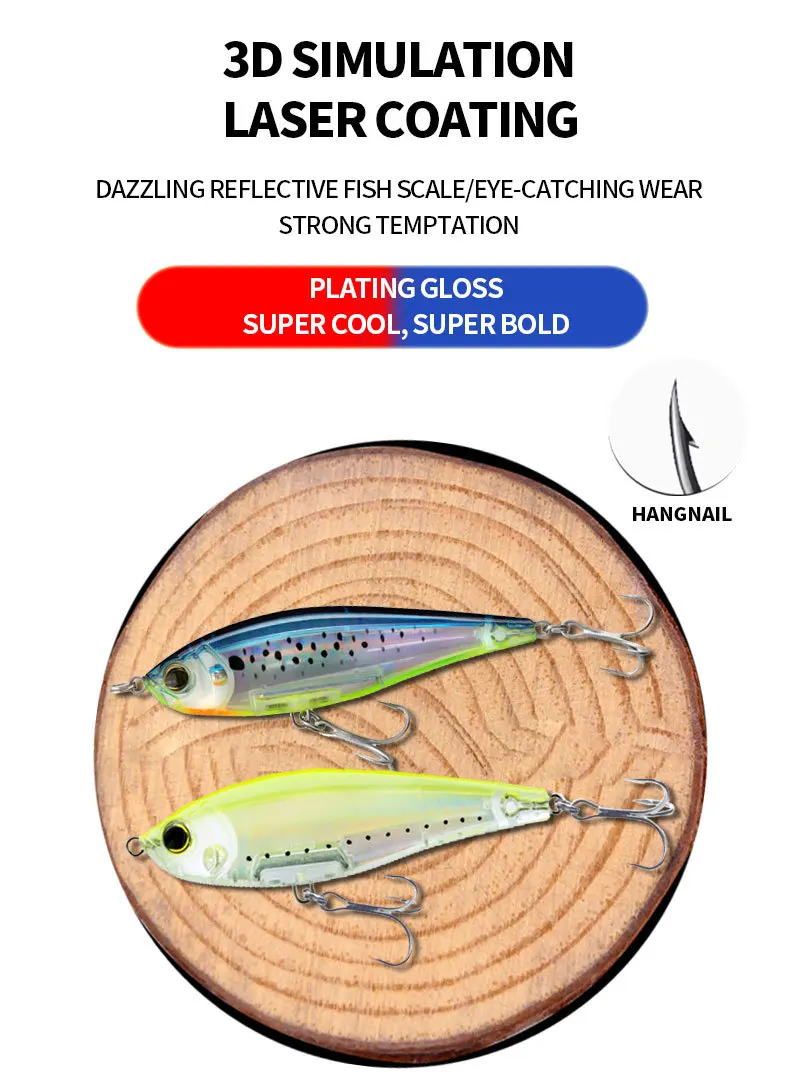 Cheery New 70mm 8 2g Slowly ABS Pencil Lure - view 12