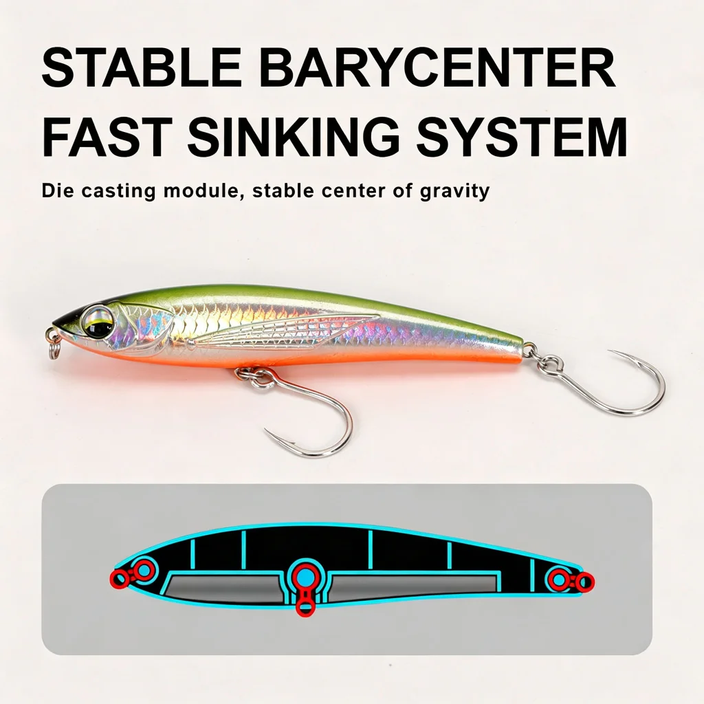 Cheery New Artificial Bait 50g 120mm ABS Pencil Lure - view 3
