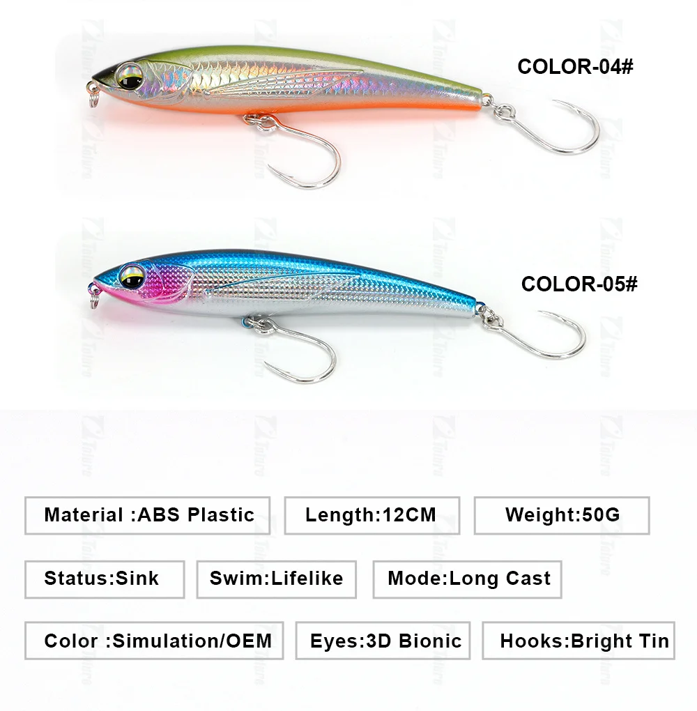Cheery New Artificial Bait 50g 120mm ABS Pencil Lure - view 8