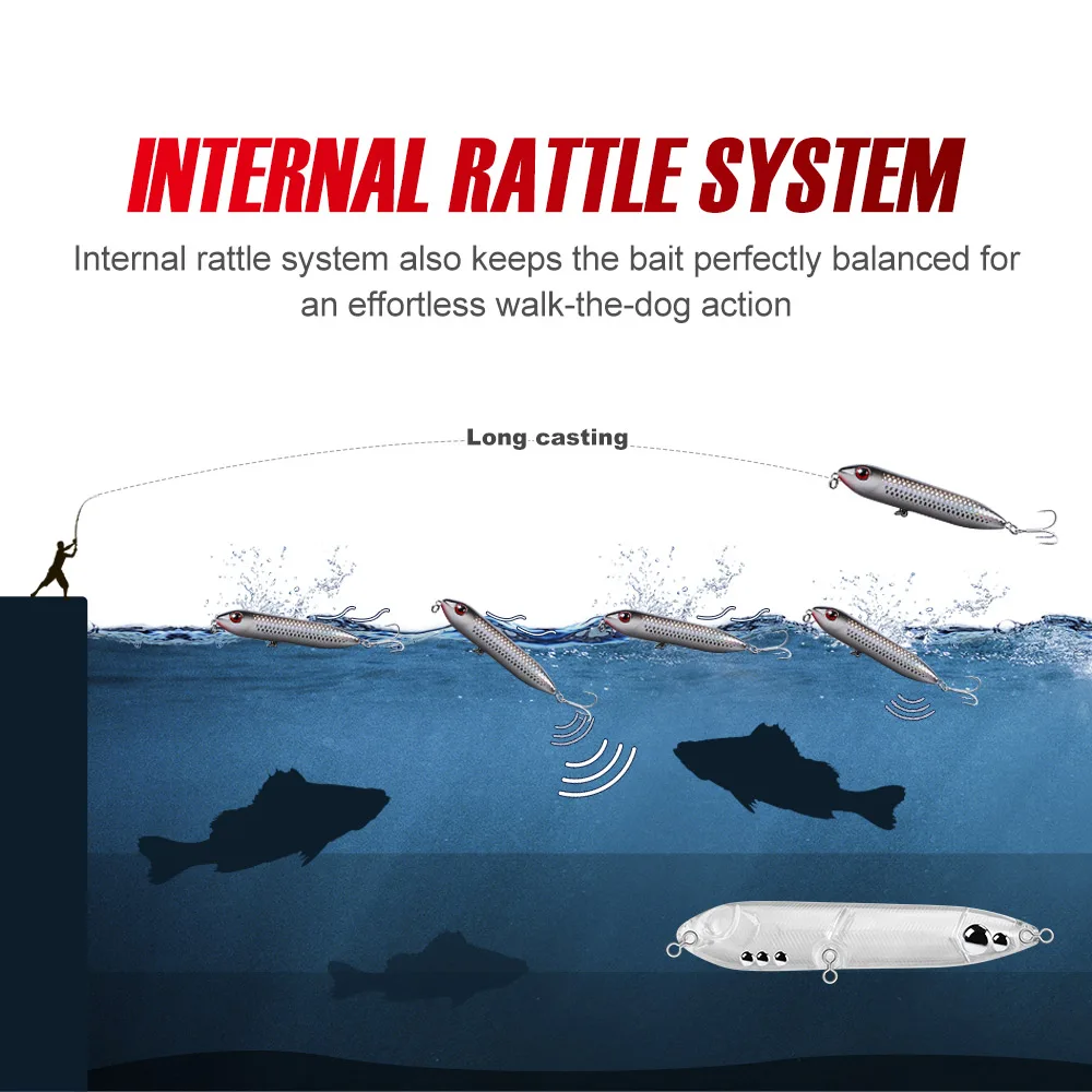 Float Pencil Bait Pencil Walker Fishing Various Lure, Various - view 3