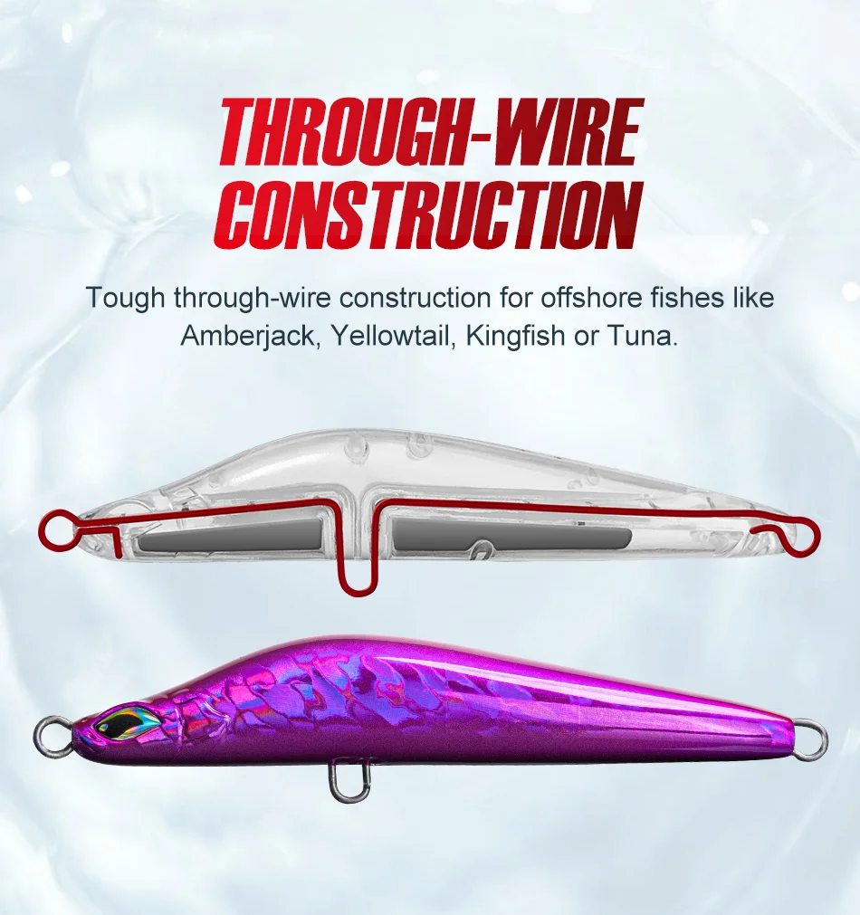 105mm 40g Saltwater Sinking Fishing Pencil Silicone Lure - view 10