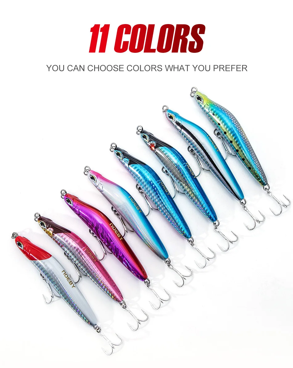 105mm 40g Saltwater Sinking Fishing Pencil Silicone Lure - view 15