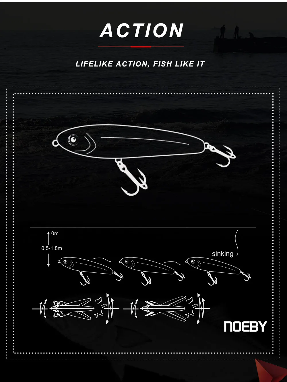 CHEERY High Quality Pencil Lure Sinking ABSPlastic Lure - view 9