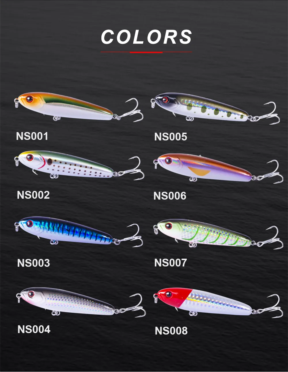 CHEERY High Quality Pencil Lure Sinking ABSPlastic Lure - view 10