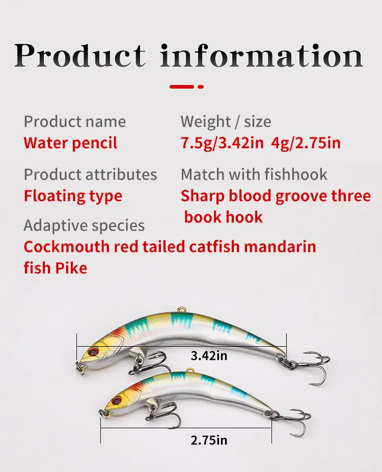 4g 7 5g Floating Fresh Water ABS Hard Lure - view 10
