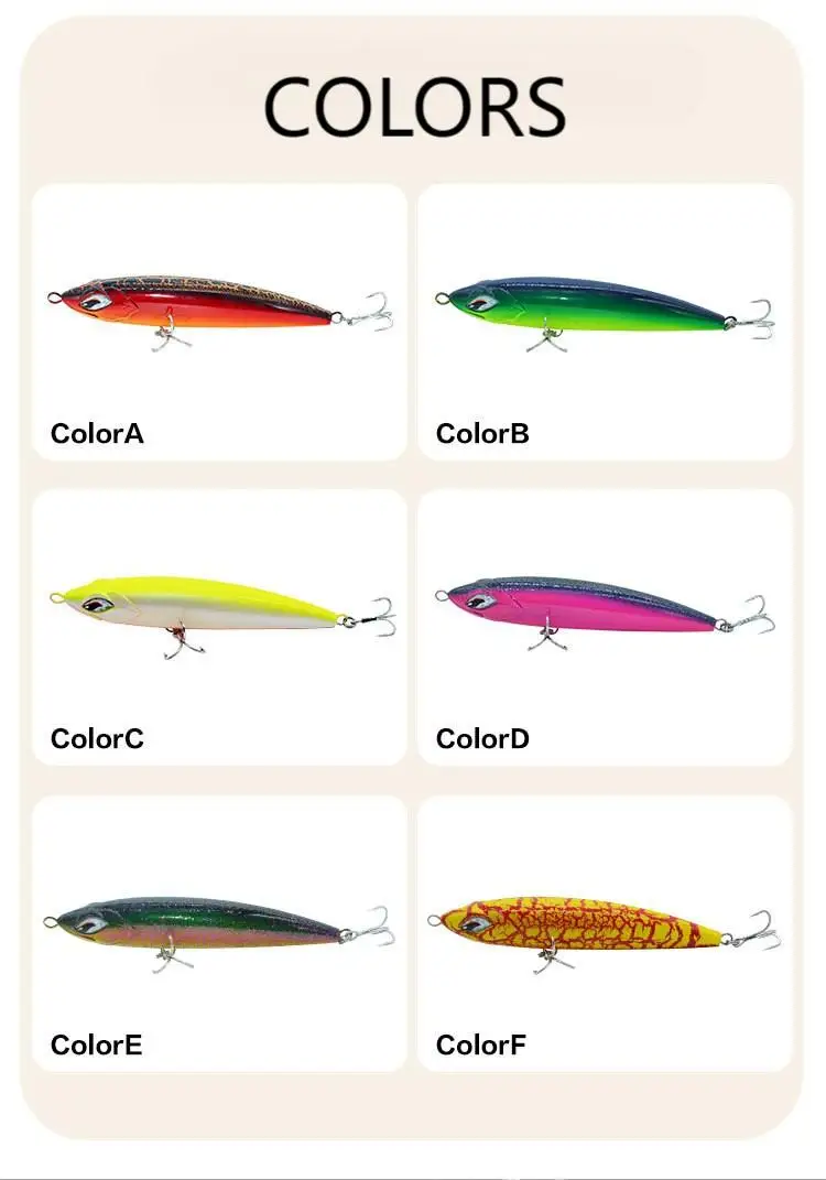 CHEERY Topwater Walk the Dog 220mm ABS Pencil Lure - view 10