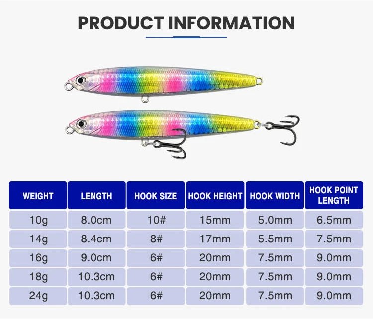 Bass Fishing Slow Sinking Minnow Swim ABS, Metal, Plastic, Various Pencil Lure - view 8