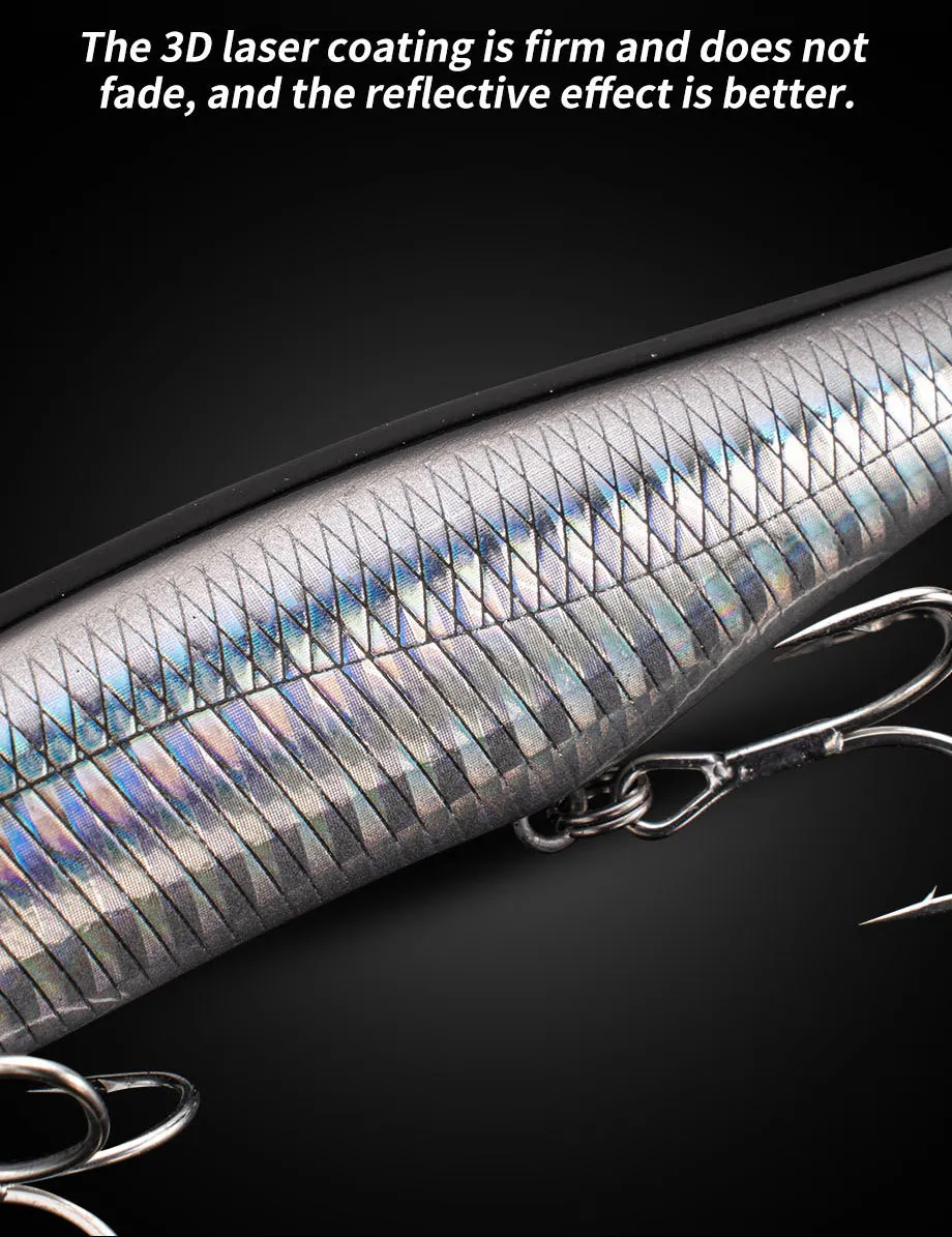 Cheery 12cm 21 7g Deep Diving ABS, Plastic Minnow Lure - view 11