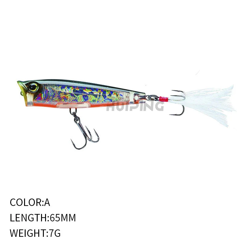 Cheery Topwater Ushpopper 3D Eyes Lure ABSPlastic Jerkbait - view 5