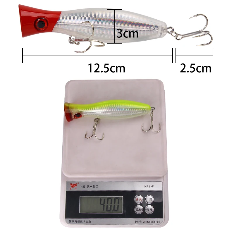 Large Popper Lure 12 5cm 40g ABS Plastic Popper Lure - view 4